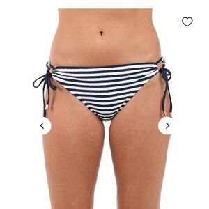 La Blanca Sail Striped Bikini Bottom with Side Ties NWT